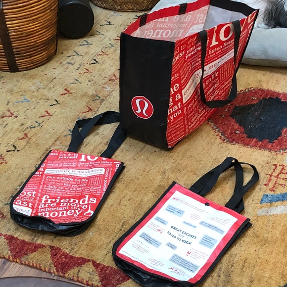 COPY - 🔥 4/$25 Lululemon Tote Bags: 1 Large 2 Small 🎉🔴 - Picture 3 of 3